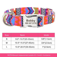 Personalized Engraved Name Large Dog Collar with Cute Print - Trusted Pet Products