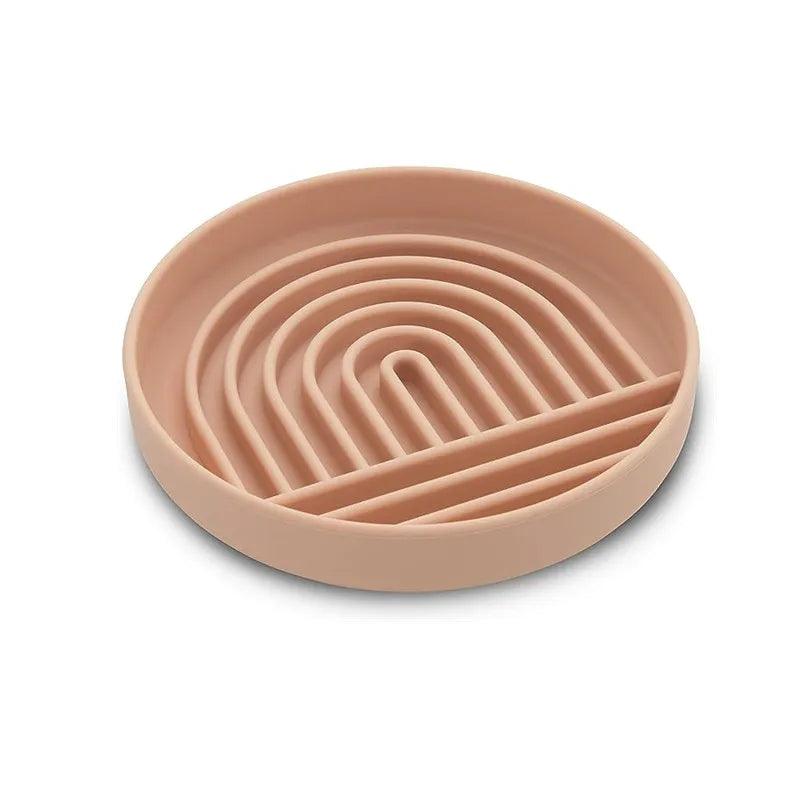 Slow Food Bowl Cat Anti-Knockover Anti-Slip Anti-choking Silicone Food Plate for Dogs - Trusted Pet Products