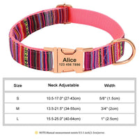 Personalized Engraved Name Large Dog Collar with Cute Print - Trusted Pet Products