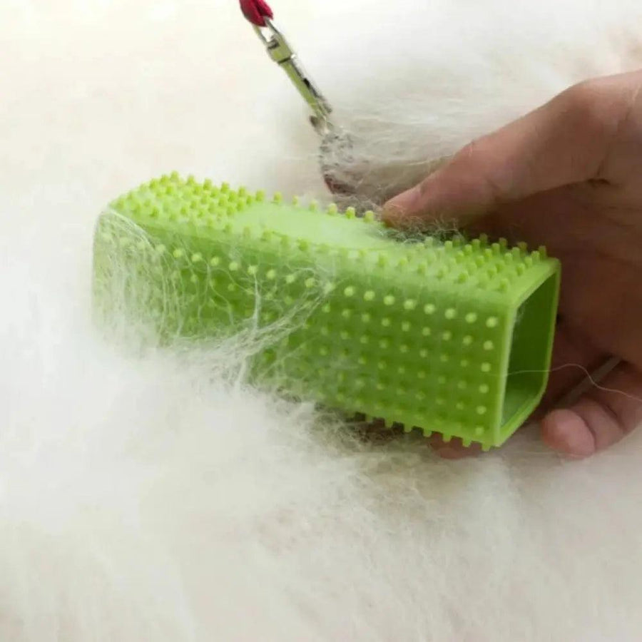 Silicone Hollow Rubber Brush Dog Hair Remover for Cars Furniture Carpet Clothes - Trusted Pet Products