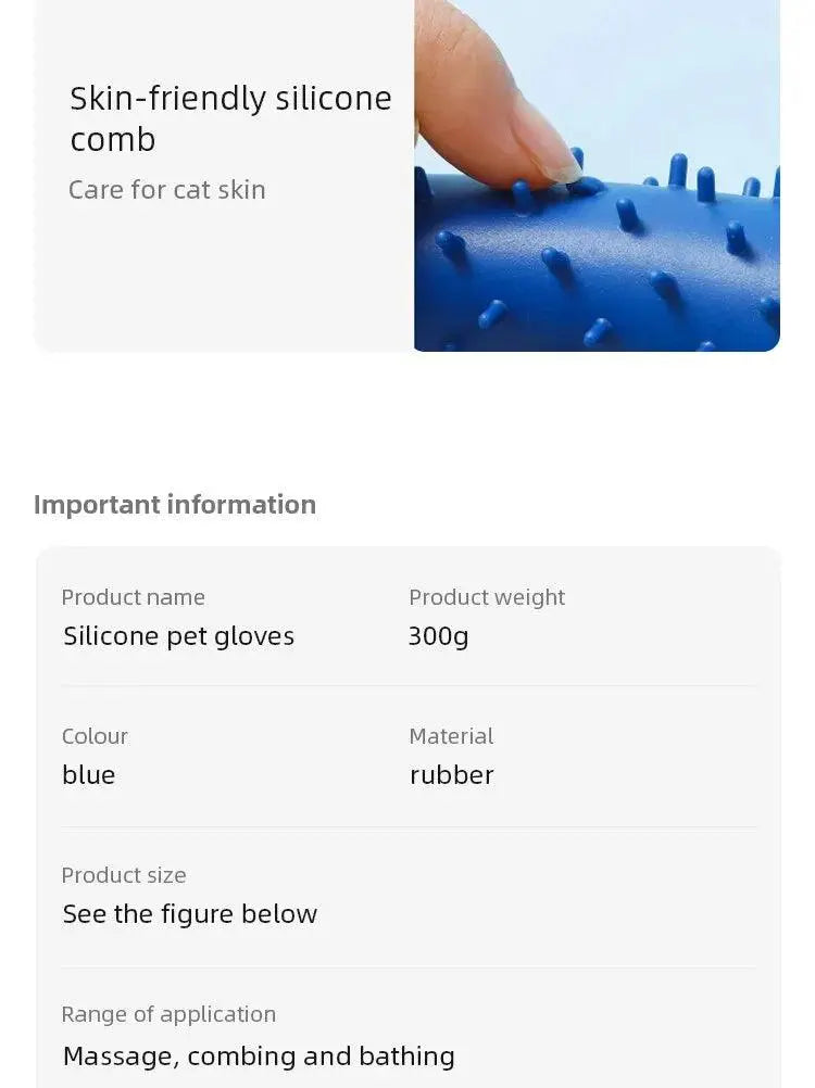 Silicone Pet Gloves Cat Dog Hair Removal Cat Supplies Comb Hair Removal Brush Rubber Sticky Hair Gloves - Trusted Pet Products