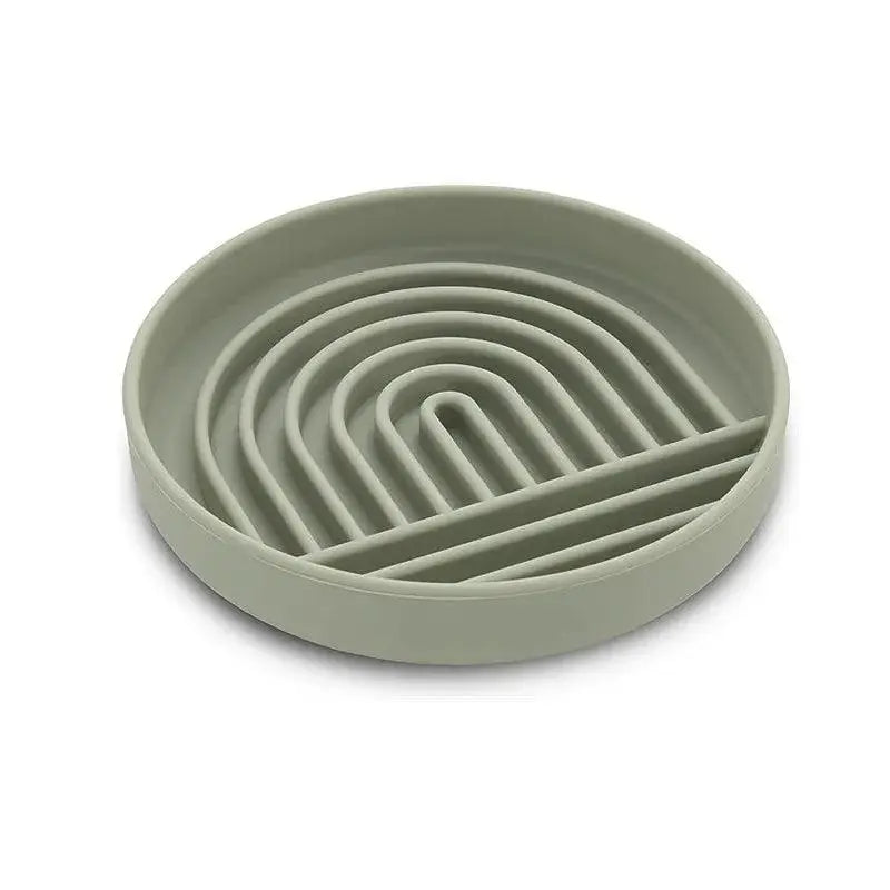 Slow Food Bowl Cat Anti-Knockover Anti-Slip Anti-choking Silicone Food Plate for Dogs - Trusted Pet Products