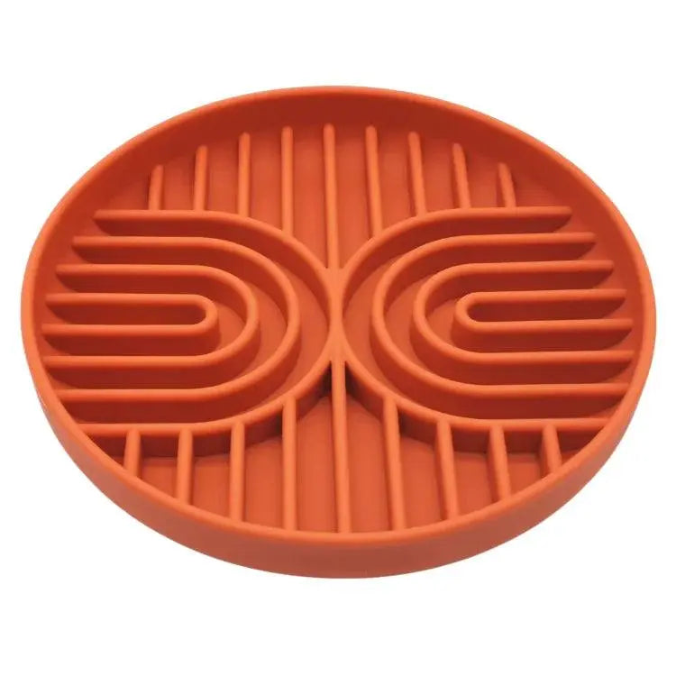 Slow Food Bowl Cat Anti-Knockover Anti-Slip Anti-choking Silicone Food Plate for Dogs - Trusted Pet Products