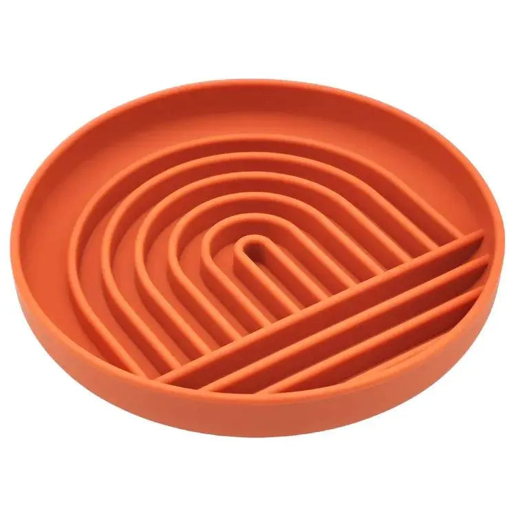 Slow Food Bowl Cat Anti-Knockover Anti-Slip Anti-choking Silicone Food Plate for Dogs - Trusted Pet Products