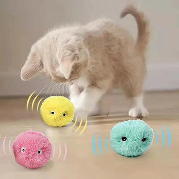 Smart Cat Toys Plush Electric Catnip Training Toy Kitten Touch Sounding Pet Product Squeak Toy Ball - Trusted Pet Products