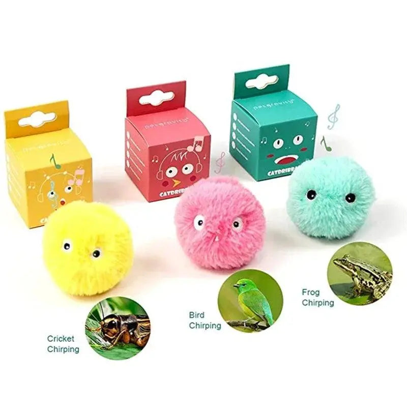 Smart Cat Toys Plush Electric Catnip Training Toy Kitten Touch Sounding Pet Product Squeak Toy Ball - Trusted Pet Products