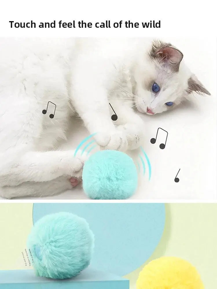 Smart Cat Toys Plush Electric Catnip Training Toy Kitten Touch Sounding Pet Product Squeak Toy Ball - Trusted Pet Products