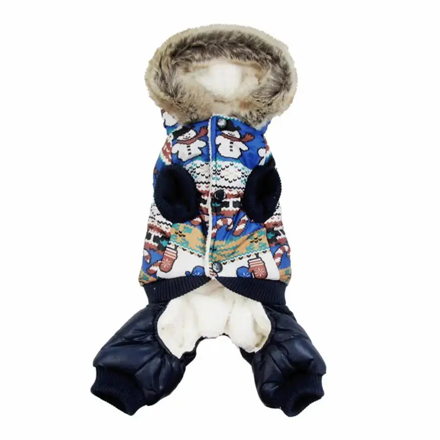 Snowman Pattern Winter Pet Dog Clothes Puppy Costume Waterproof Jacket Trusted Pet Products