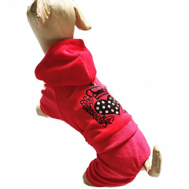 Soft Velvet Dog Jumpsuit Hoodie Winter Dog Clothes Trusted Pet Products