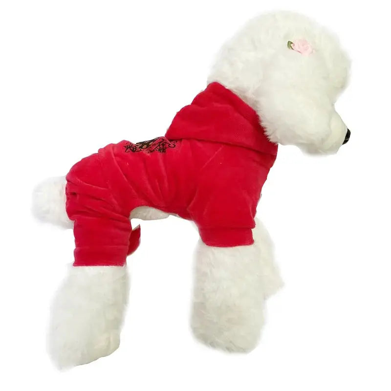 Soft Velvet Dog Jumpsuit Hoodie Winter Dog Clothes Trusted Pet Products