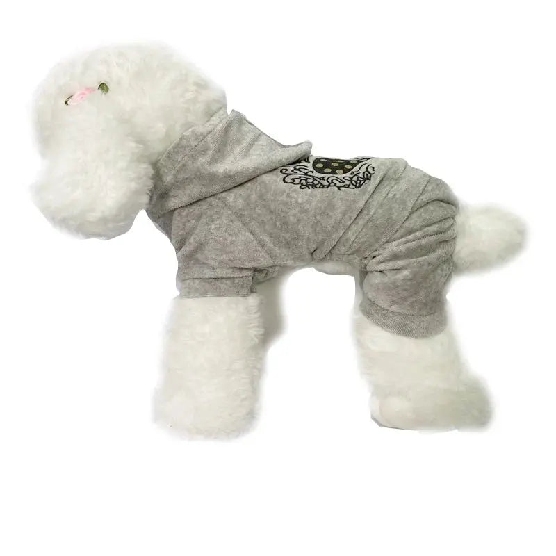 Soft Velvet Dog Jumpsuit Hoodie Winter Dog Clothes Trusted Pet Products