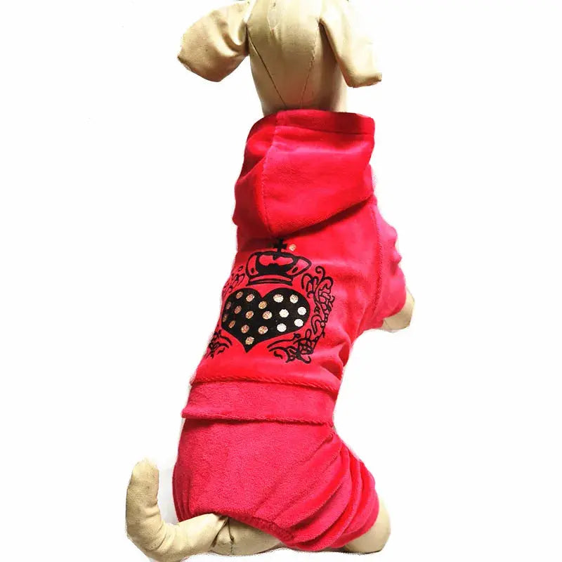 Soft Velvet Dog Jumpsuit Hoodie Winter Dog Clothes Trusted Pet Products