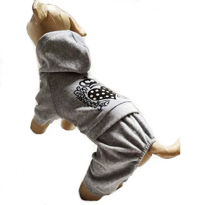 Soft Velvet Dog Jumpsuit Hoodie Winter Dog Clothes Trusted Pet Products