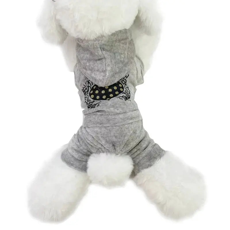 Soft Velvet Dog Jumpsuit Hoodie Winter Dog Clothes Trusted Pet Products