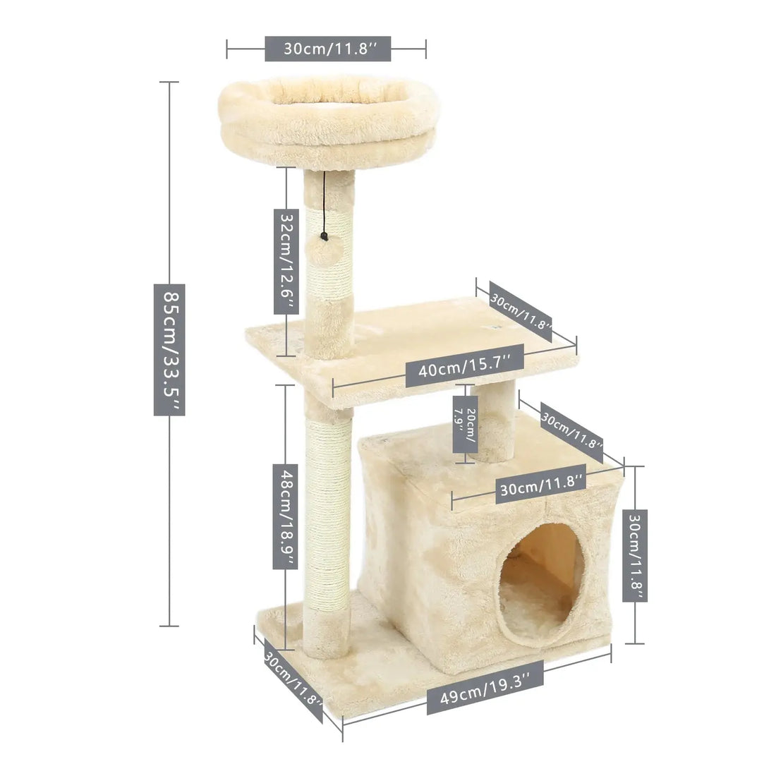 Speedy Pet Multifunctional Chair Creative Cube House with Scratching Removable Pad Cushions Pet Activity Cat Tree with Ball - Trusted Pet Products