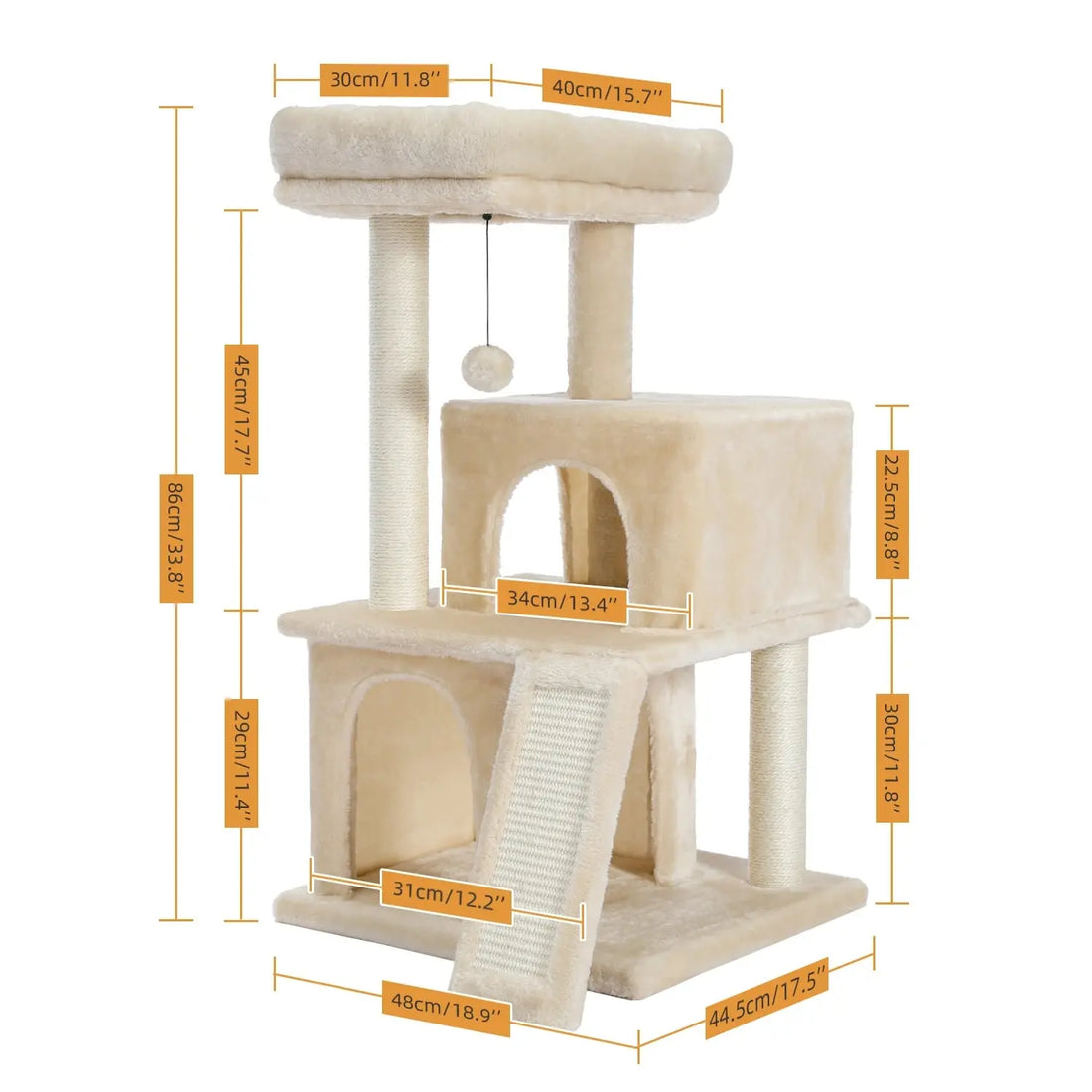 Speedy Pet Multifunctional Chair Creative Cube House with Scratching Removable Pad Cushions Pet Activity Cat Tree with Ball - Trusted Pet Products