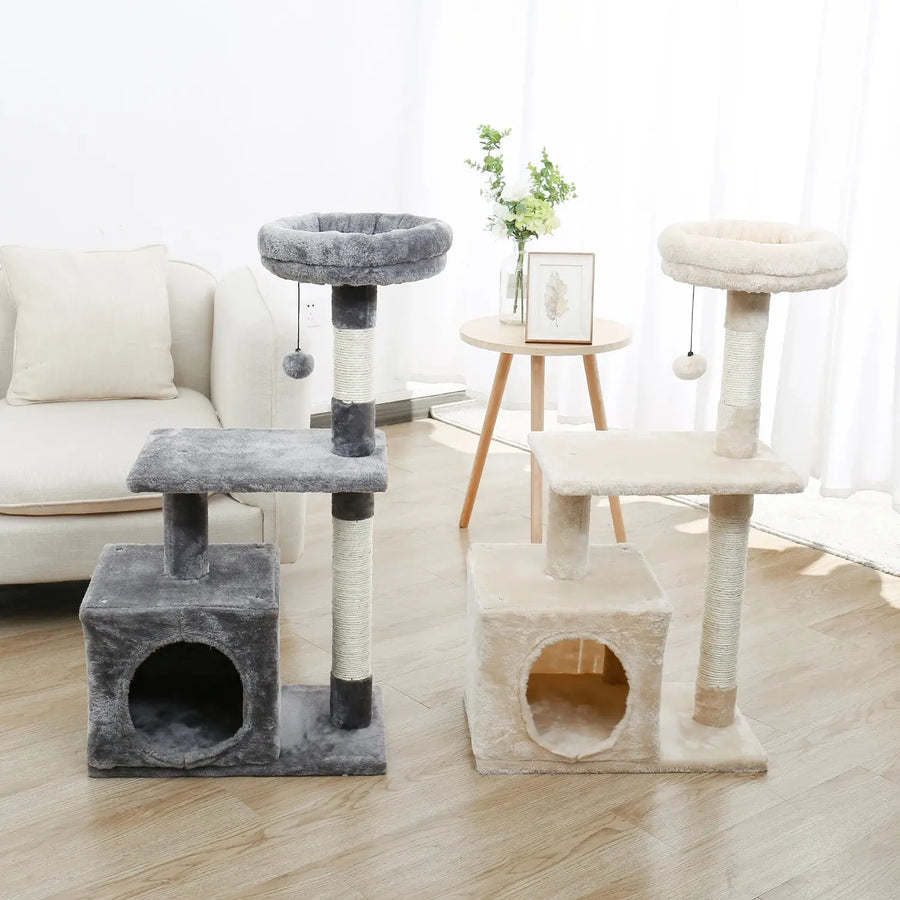 Speedy Pet Multifunctional Chair Creative Cube House with Scratching Removable Pad Cushions Pet Activity Cat Tree with Ball - Trusted Pet Products