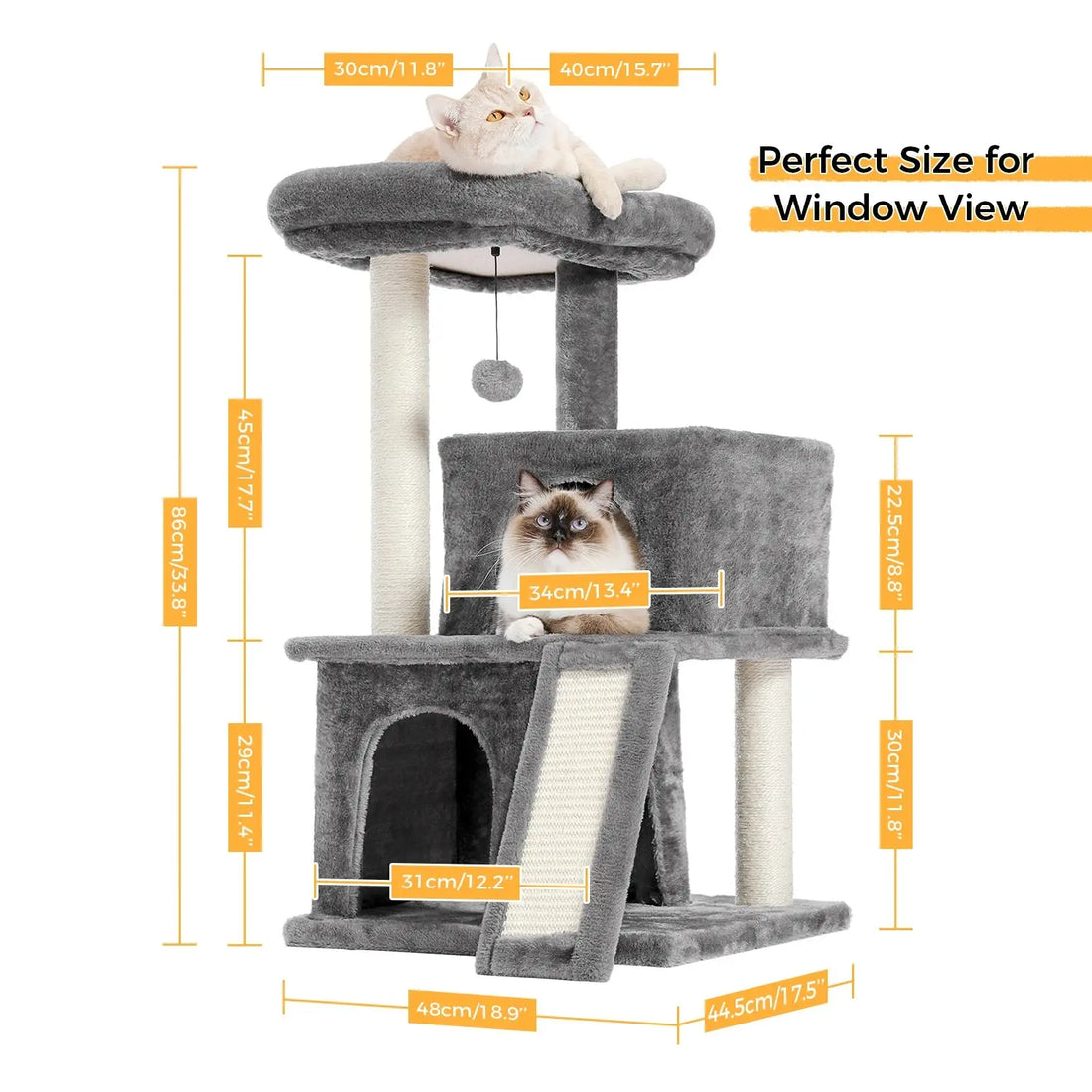 Speedy Pet Multifunctional Chair Creative Cube House with Scratching Removable Pad Cushions Pet Activity Cat Tree with Ball - Trusted Pet Products