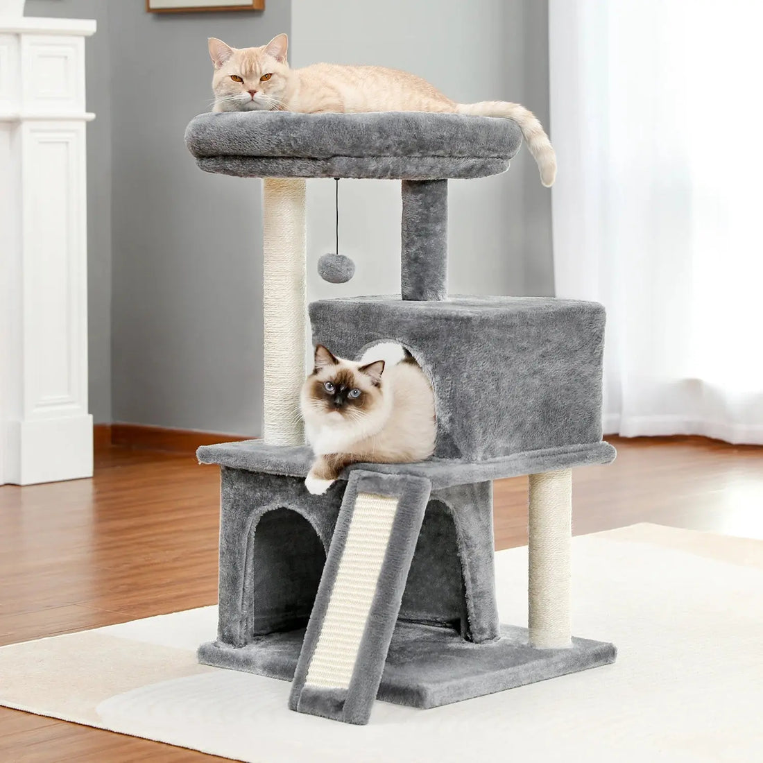 Speedy Pet Multifunctional Chair Creative Cube House with Scratching Removable Pad Cushions Pet Activity Cat Tree with Ball - Trusted Pet Products