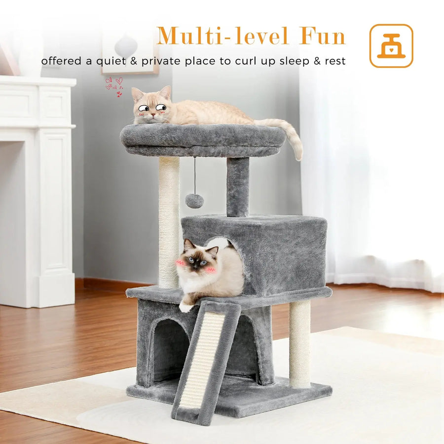 Speedy Pet Multifunctional Chair Creative Cube House with Scratching Removable Pad Cushions Pet Activity Cat Tree with Ball - Trusted Pet Products