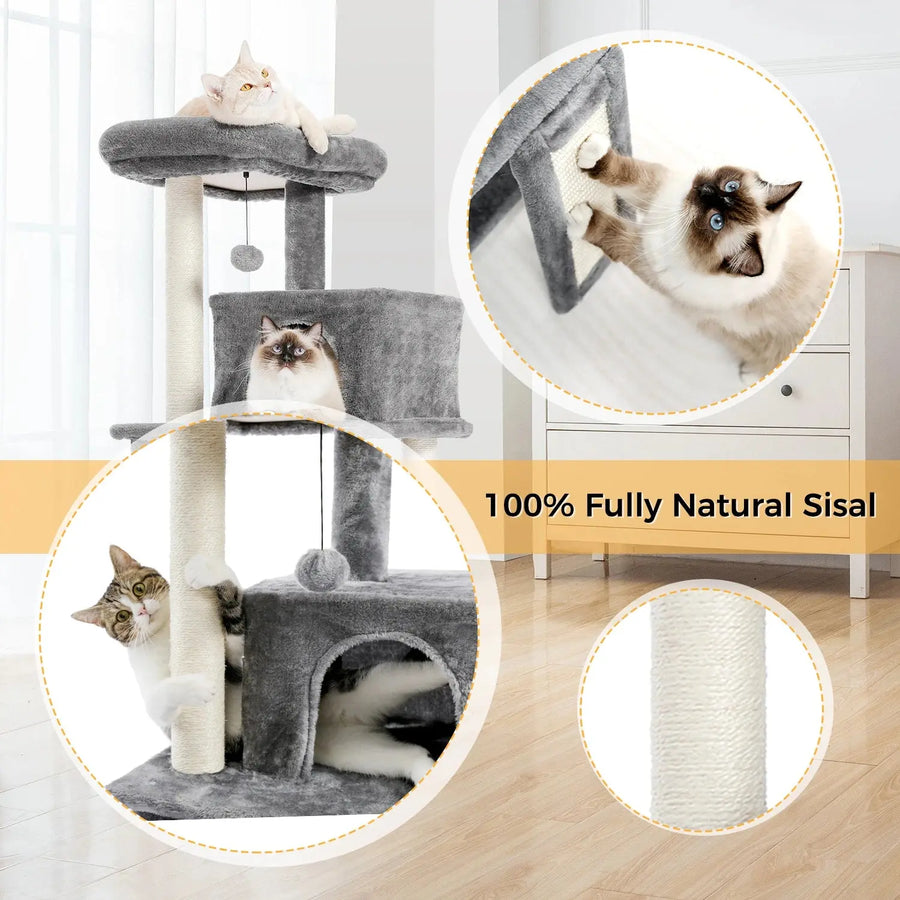 Speedy Pet Multifunctional Chair Creative Cube House with Scratching Removable Pad Cushions Pet Activity Cat Tree with Ball - Trusted Pet Products