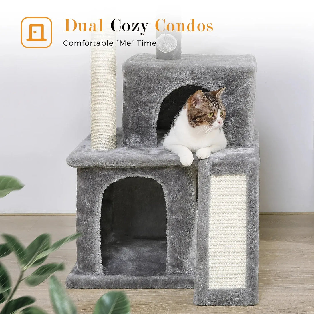 Speedy Pet Multifunctional Chair Creative Cube House with Scratching Removable Pad Cushions Pet Activity Cat Tree with Ball - Trusted Pet Products