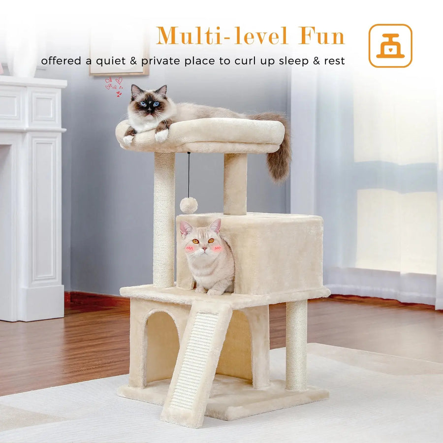 Speedy Pet Multifunctional Chair Creative Cube House with Scratching Removable Pad Cushions Pet Activity Cat Tree with Ball - Trusted Pet Products