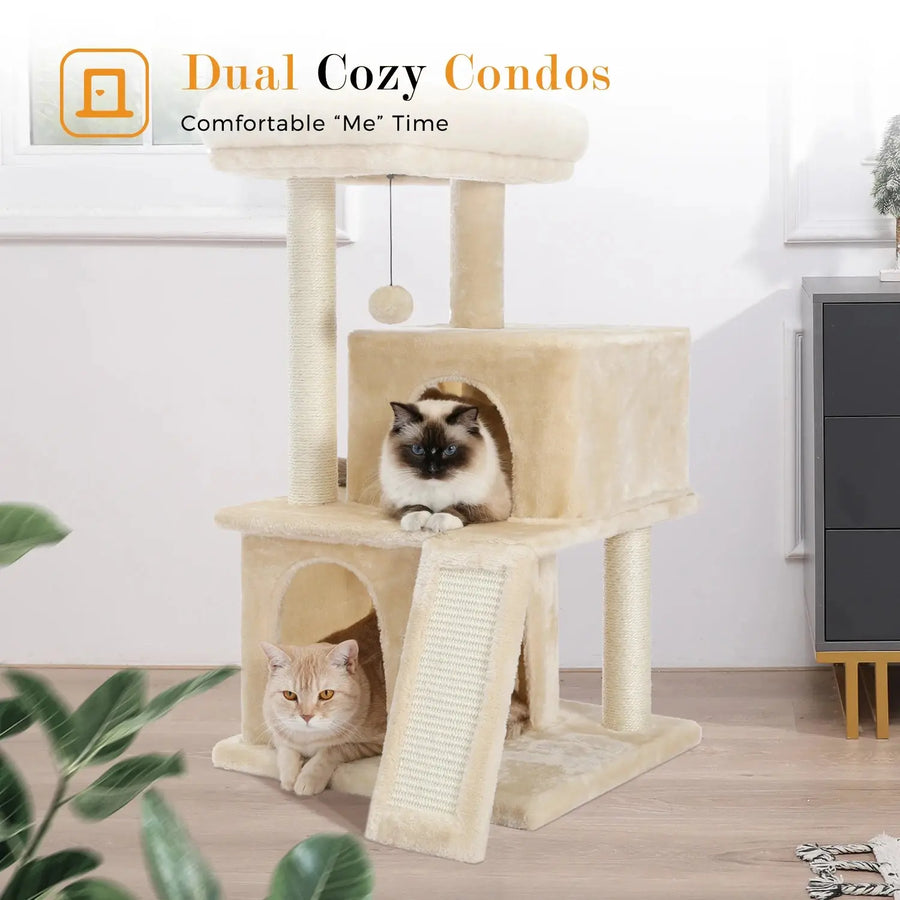 Speedy Pet Multifunctional Chair Creative Cube House with Scratching Removable Pad Cushions Pet Activity Cat Tree with Ball - Trusted Pet Products