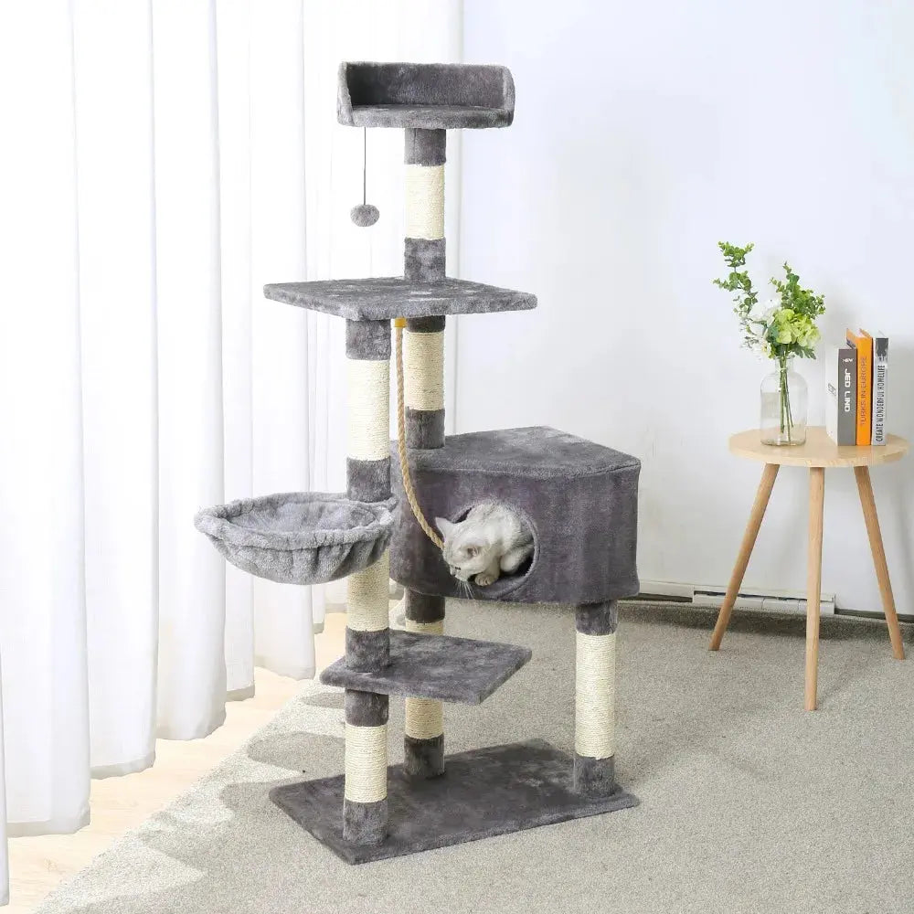 Speedy Pet Multifunctional Chair Creative Cube House with Scratching Removable Pad Cushions Pet Activity Cat Tree with Ball - Trusted Pet Products