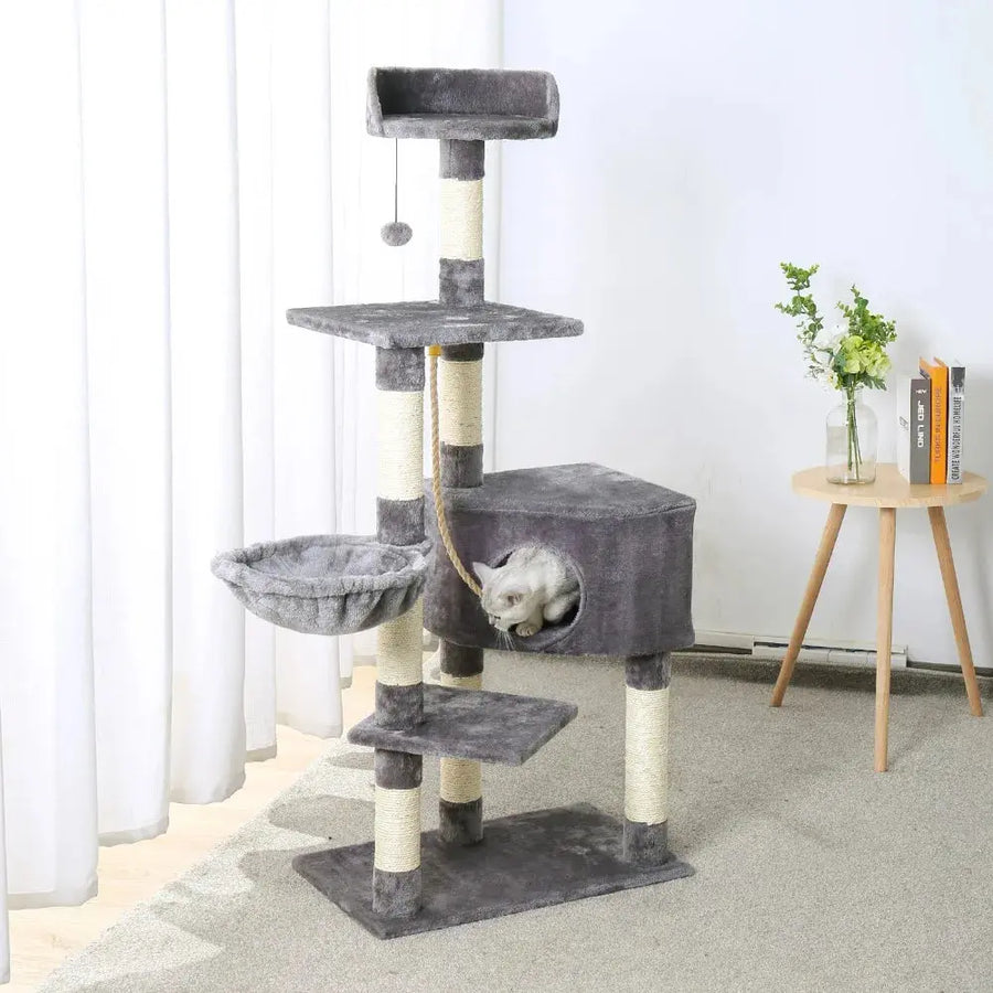 Speedy Pet Multifunctional Chair Creative Cube House with Scratching Removable Pad Cushions Pet Activity Cat Tree with Ball - Trusted Pet Products