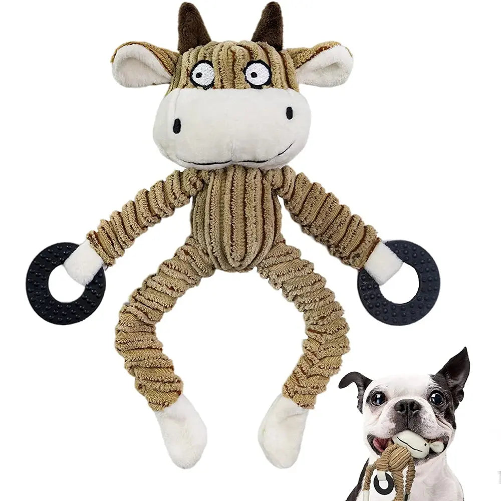 Squeaky Plush Cute Monkey Chew Toys for Teething Interactive Dog Toys Trusted Pet Products