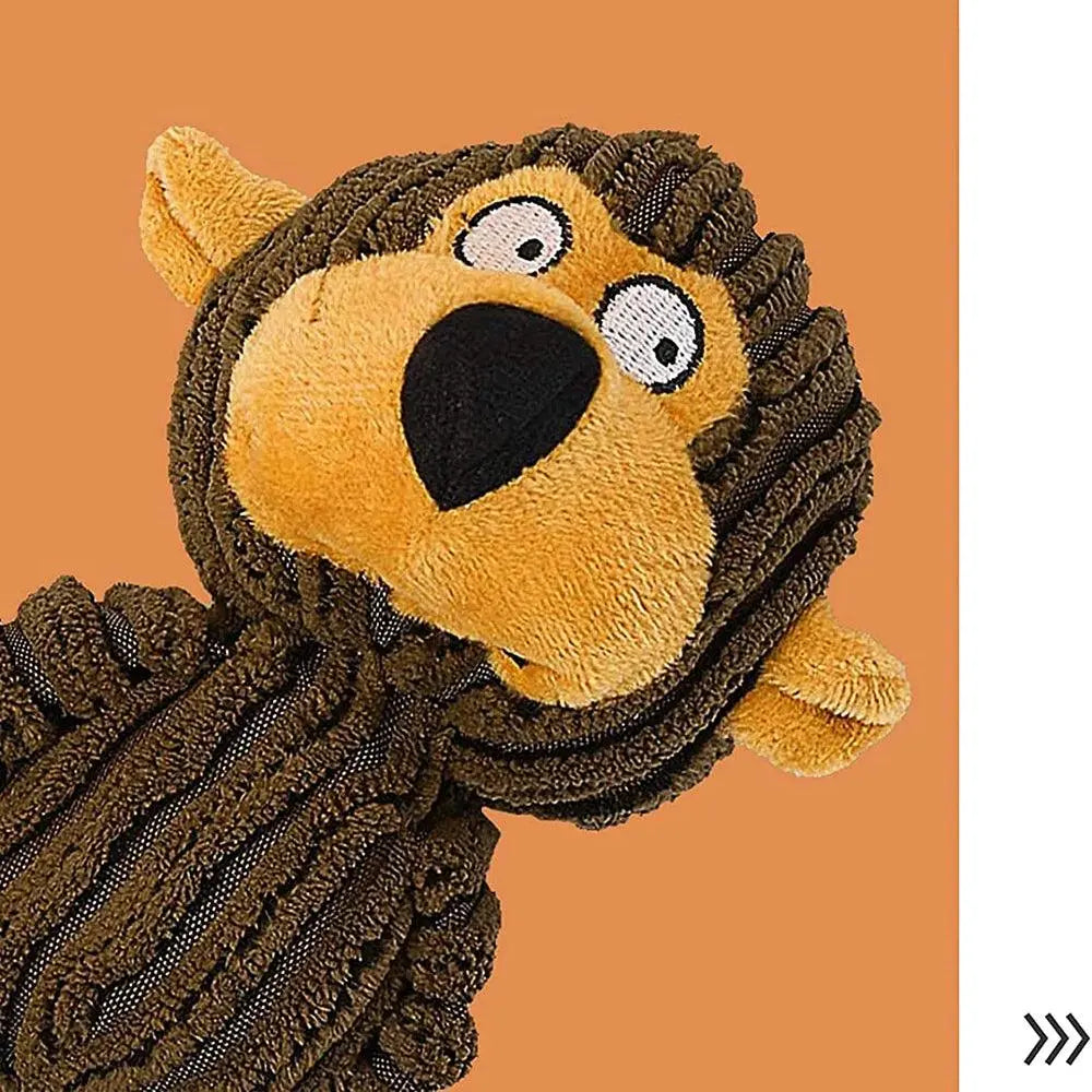 Squeaky Plush Cute Monkey Chew Toys for Teething Interactive Dog Toys - Trusted Pet Products