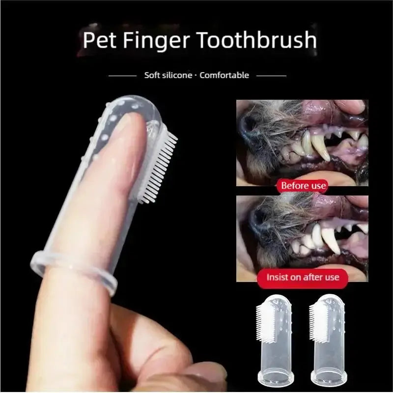 Super Soft Silicone Finger Toothbrush Brush Trusted Pet Products