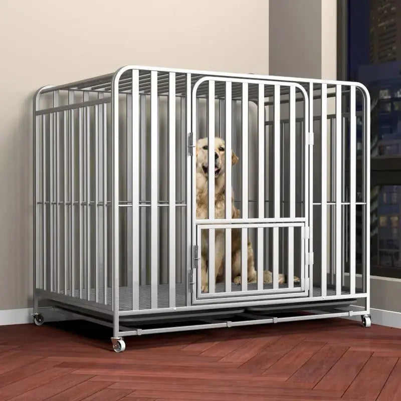 Thick Dog Cage with toilet separation tray Trusted Pet Products