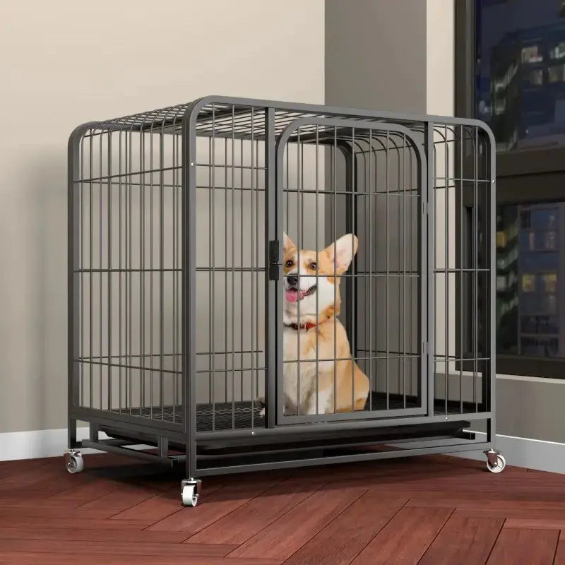 Thick Dog Cage with toilet separation tray Trusted Pet Products