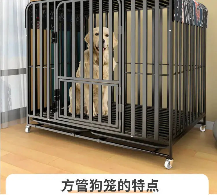 Thick Dog Cage with toilet separation tray Trusted Pet Products