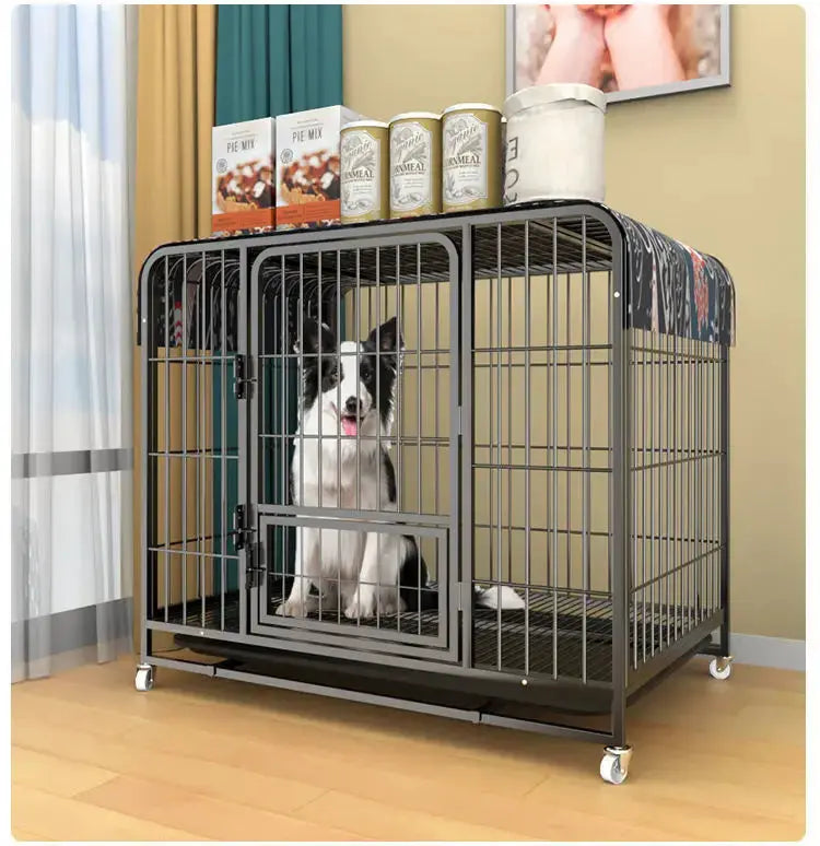 Thick Dog Cage with toilet separation tray Trusted Pet Products