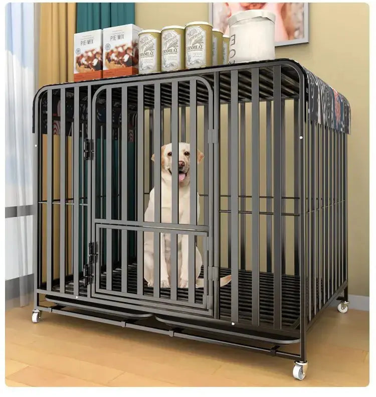 Thick Dog Cage with toilet separation tray Trusted Pet Products