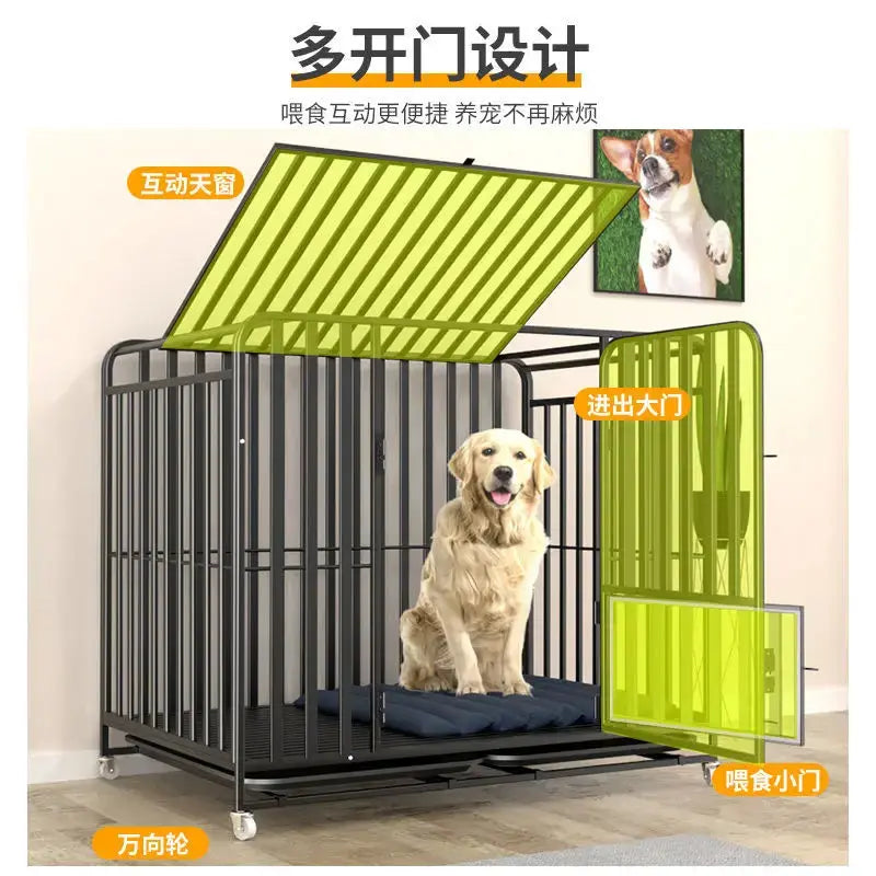 Thick Dog Cage with toilet separation tray Trusted Pet Products