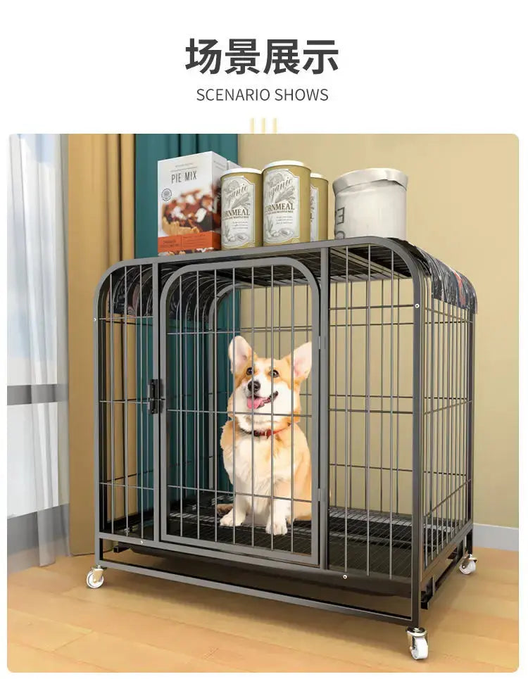 Thick Dog Cage with toilet separation tray Trusted Pet Products