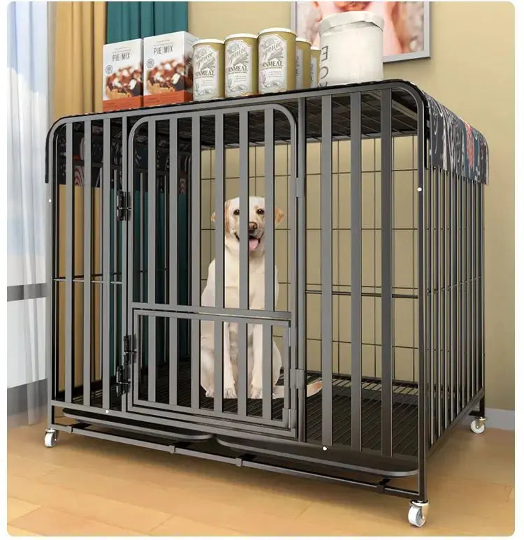 Thick Dog Cage with toilet separation tray Trusted Pet Products