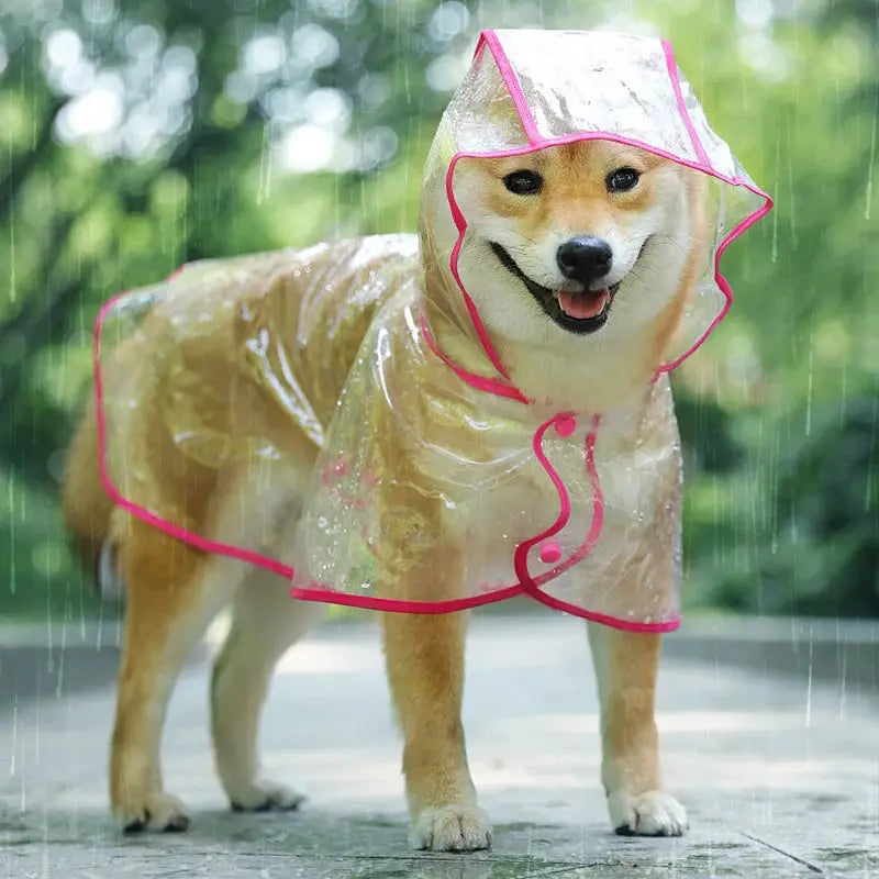 Transparent Raincoat Pet Hooded Waterproof Jacket Poncho Trusted Pet Products