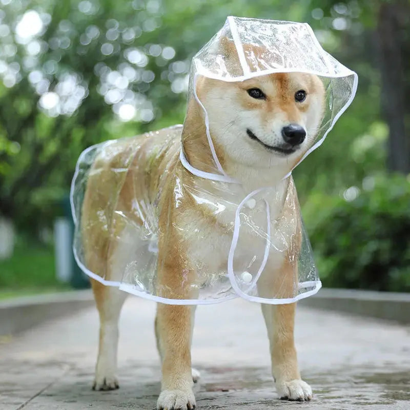 Transparent Raincoat Pet Hooded Waterproof Jacket Poncho Trusted Pet Products