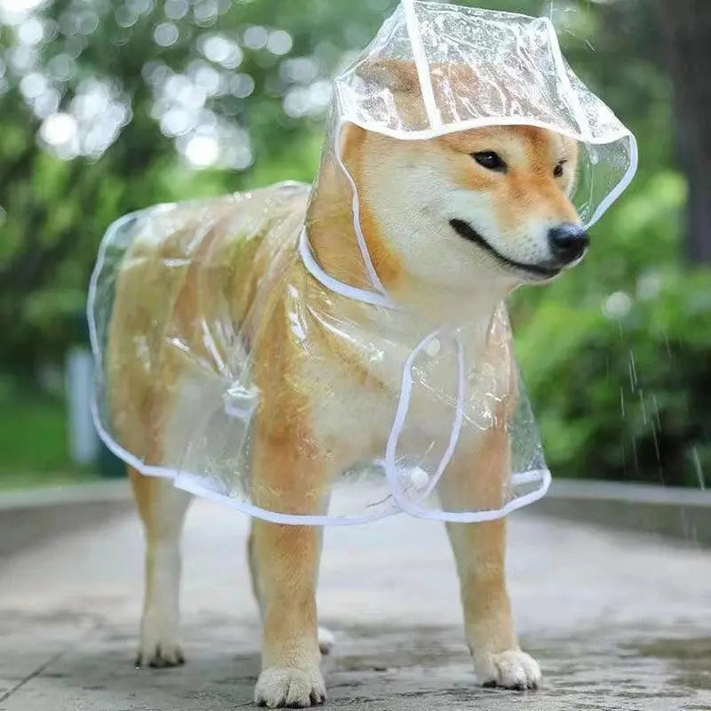 Transparent Raincoat Pet Hooded Waterproof Jacket Poncho - Trusted Pet Products