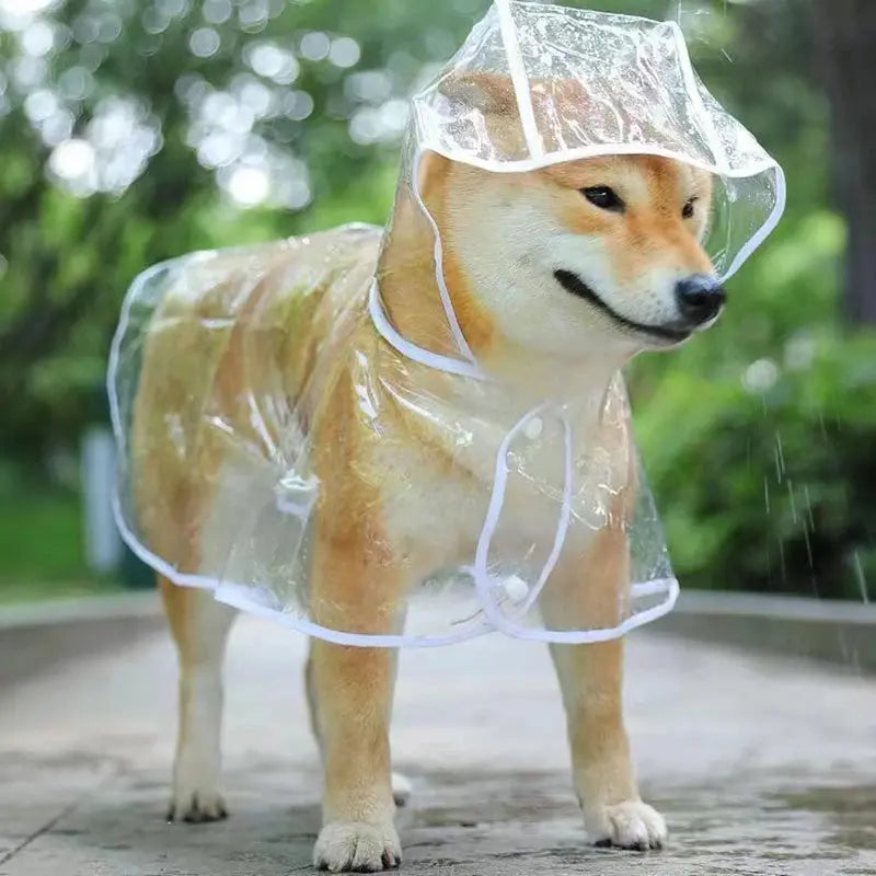 Transparent Raincoat Pet Hooded Waterproof Jacket Poncho Trusted Pet Products