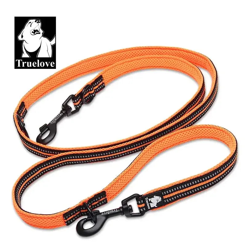 Truelove 7 In 1 Multi-Function Adjustable Dog Lead Hand Free Pet Training Leash Reflective Multi-Purpose Dog Leash Walk 2 Dogs - Trusted Pet Products