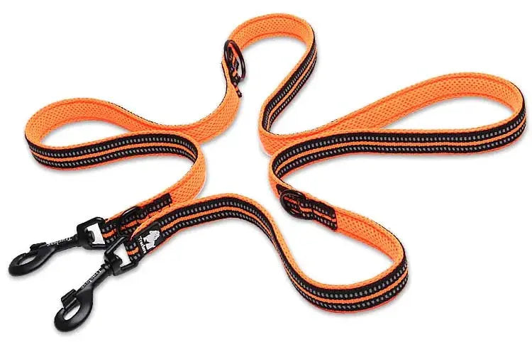 Truelove 7 In 1 Multi-Function Adjustable Dog Lead Hand Free Pet Training Leash Reflective Multi-Purpose Dog Leash Walk 2 Dogs - Trusted Pet Products