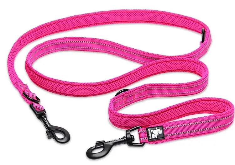 Truelove 7 In 1 Multi-Function Adjustable Dog Lead Hand Free Pet Training Leash Reflective Multi-Purpose Dog Leash Walk 2 Dogs - Trusted Pet Products