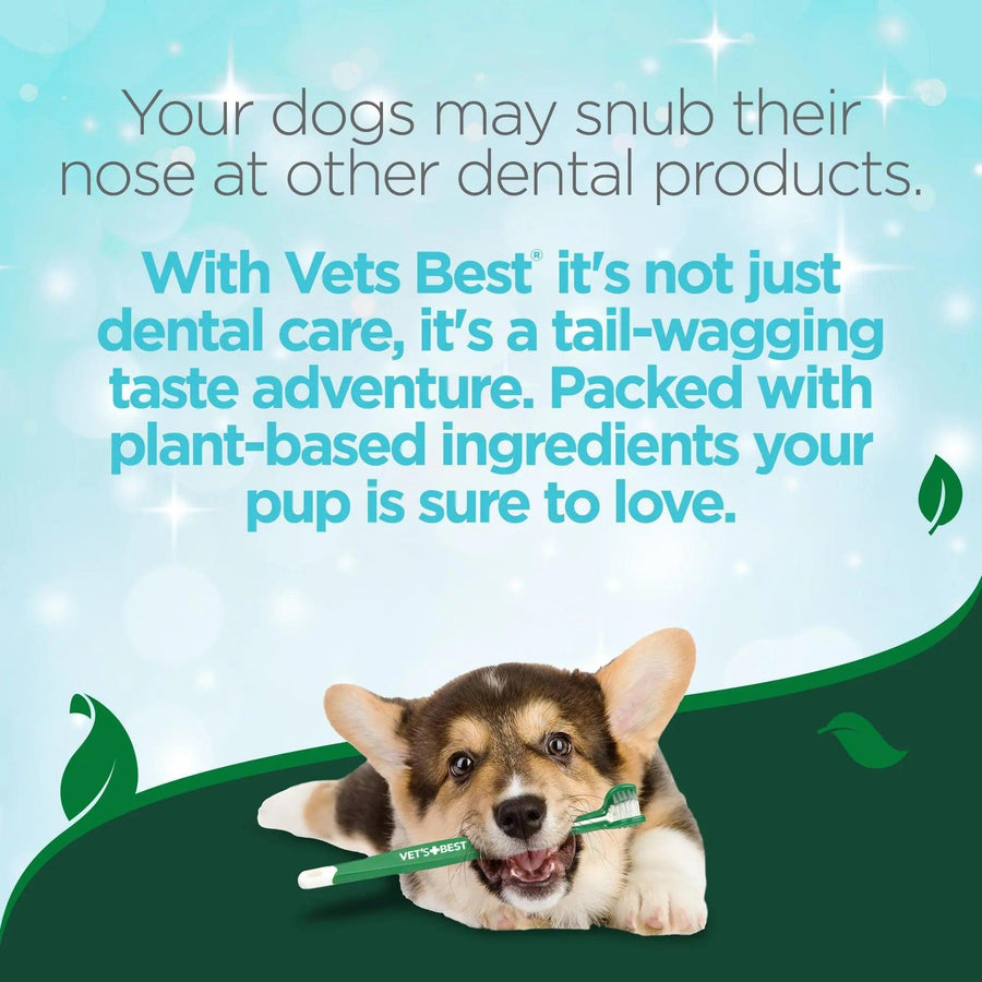 Vet's Best Dog Toothbrush & Enzymatic Toothpaste Kit - Trusted Pet Products