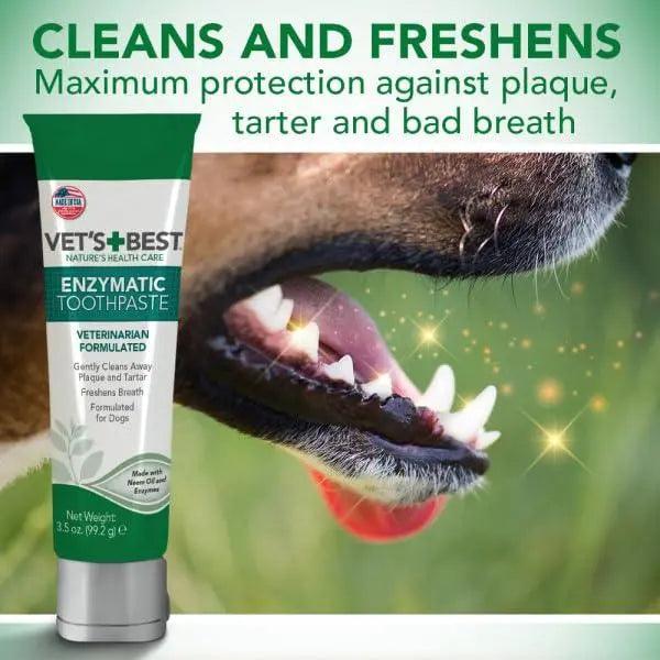 Vet's Best Dog Toothbrush & Enzymatic Toothpaste Kit - Trusted Pet Products